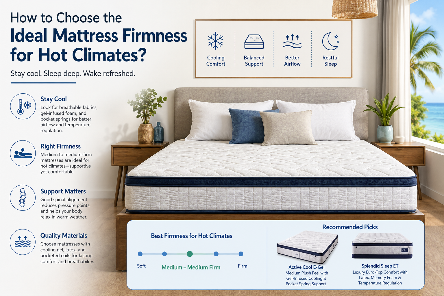 How to Choose the Ideal Mattress Firmness for Hot Climates?